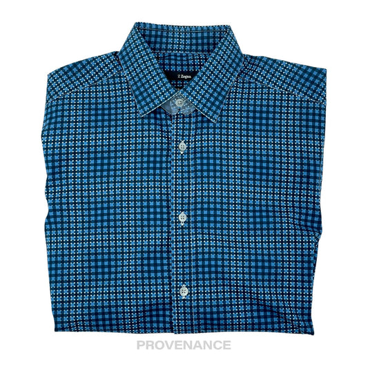 🔴 Z Zegna Button Down Shirt - Blue