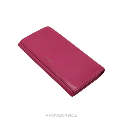 🔴 Saint Laurent Paris SLP Long Wallet - Pink