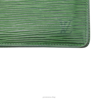 🔴 Louis Vuitton 2ID Wallet - Green Epi Leather