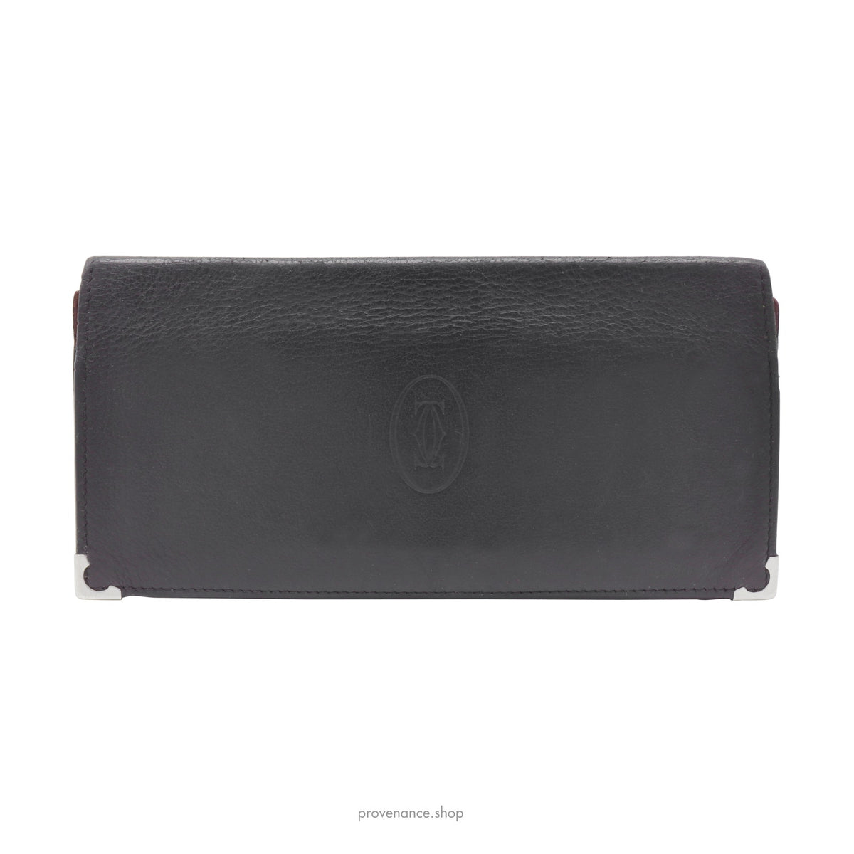 🔴 Cartier Long Wallet - Black Calfskin Leather