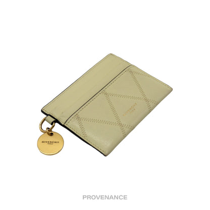 🔴 Givenchy Card Holder Wallet - Quilted Ivory Leather