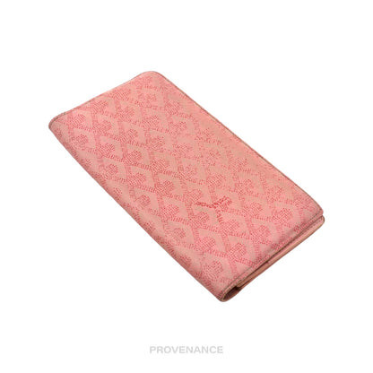 🔴 Goyard Richelieu Long Wallet - Pink Goyardine