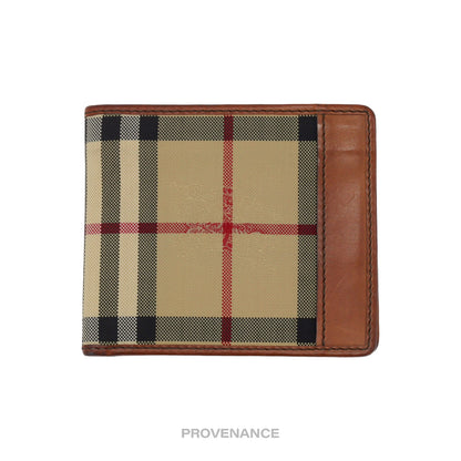 🔴 Burberry Nova Check Bifold Wallet - Light Brown