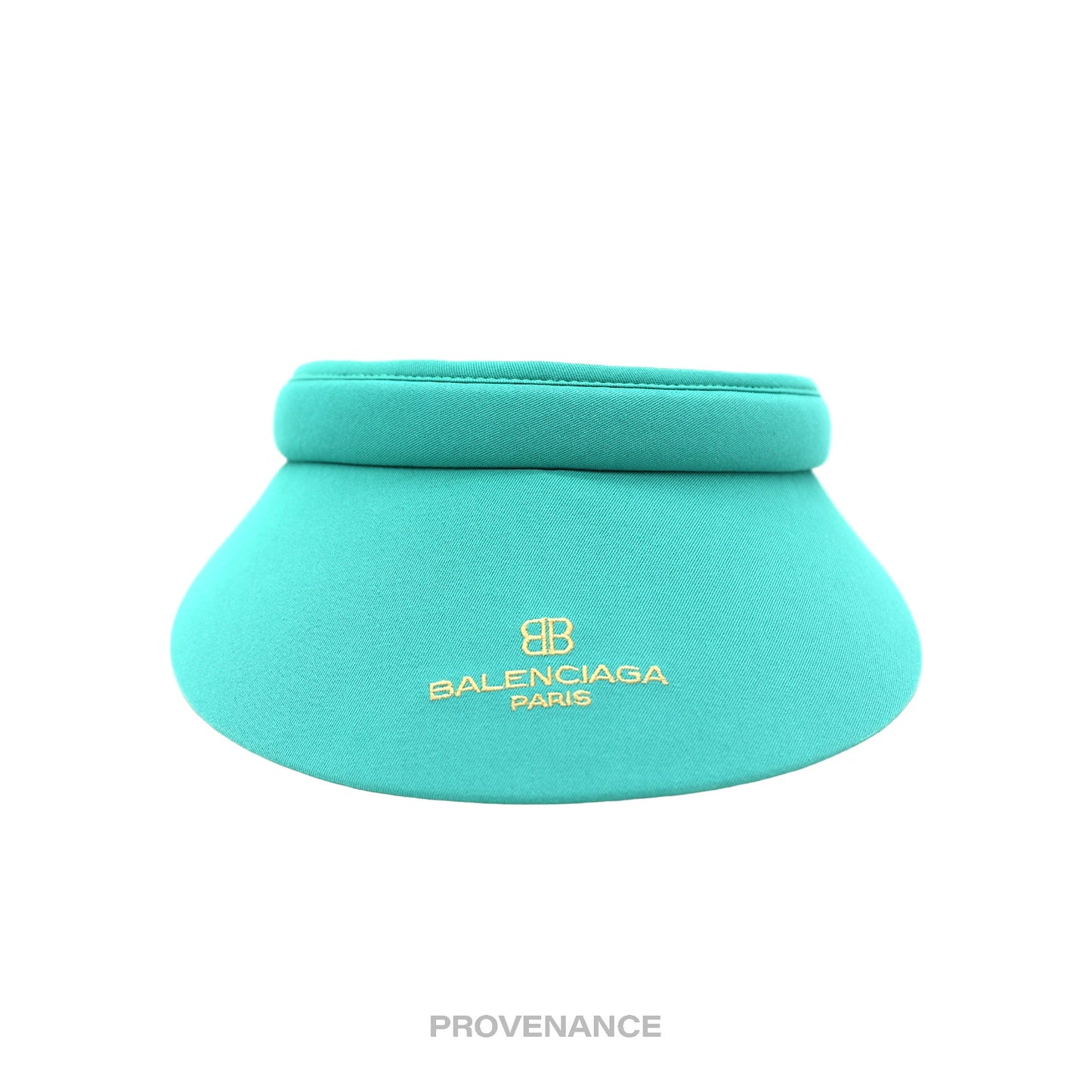 🔴 Balenciaga BB Logo Embroidered Visor - Turquoise