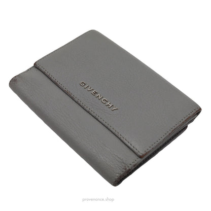 🔴 Givenchy Trifold Wallet - Grey Tumbled Leather