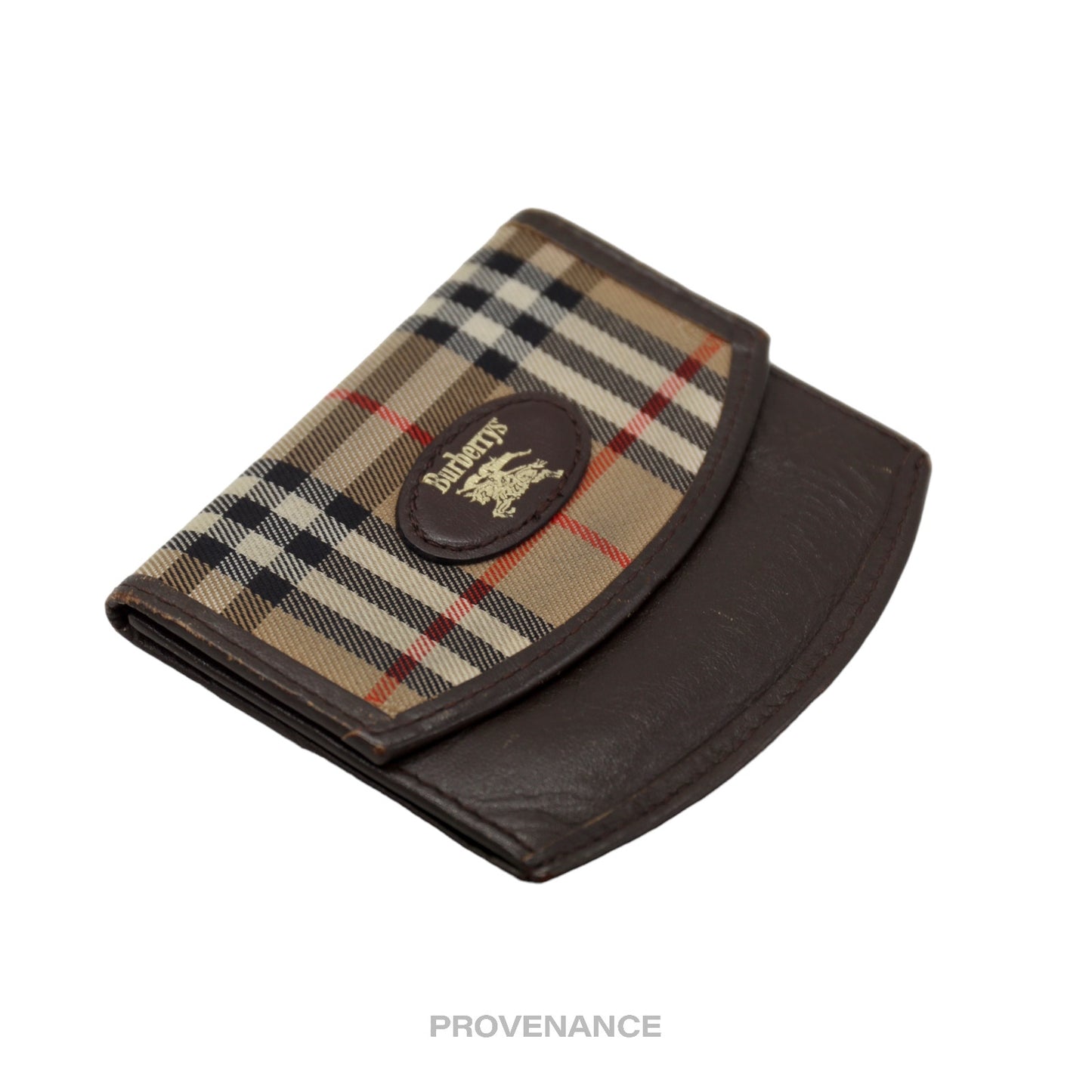 🔴 Burberry Snap Coin Wallet - Nova Check