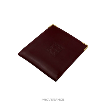 🔴 Givenchy Logo Bifold Wallet - Burgundy Leather