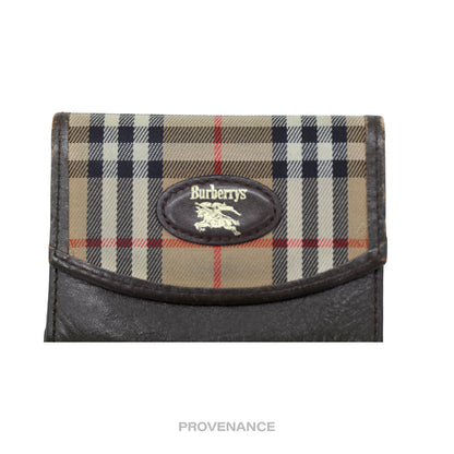 🔴 Burberry Snap Coin Wallet - Nova Check