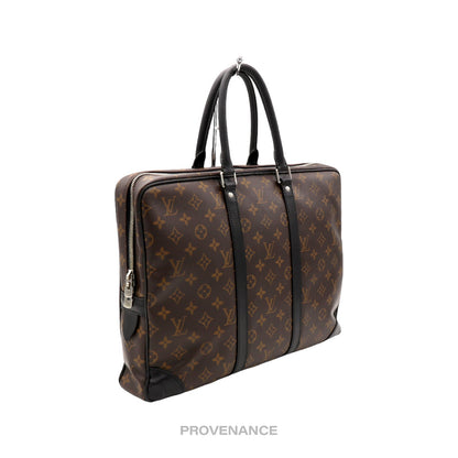 🔴 Louis Vuitton PDV Briefcase Bag - Monogram Macassar