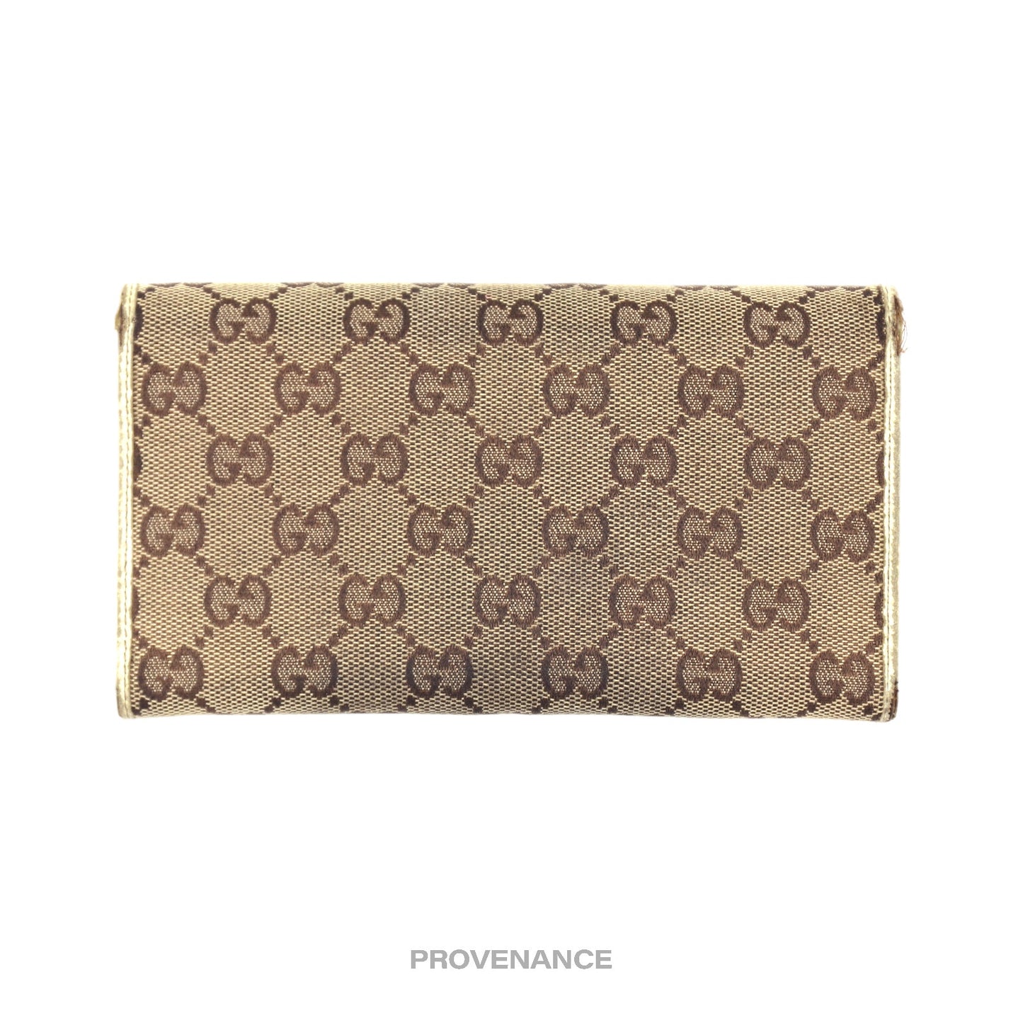 🔴 Gucci GG Canvas Long Wallet - White