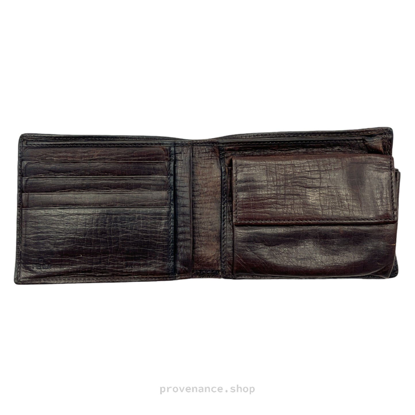 🔴 Fendi FF Zucca Bifold Wallet - Brown