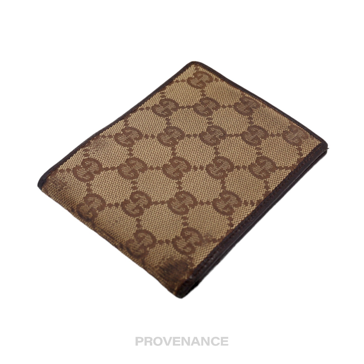 🔴 Gucci Trifold Wallet - GG Canvas Brown