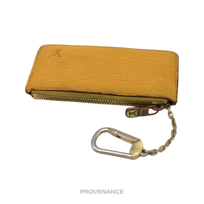 🔴 Louis Vuitton Key Pouch Cles - Tassil Yellow Epi Leather