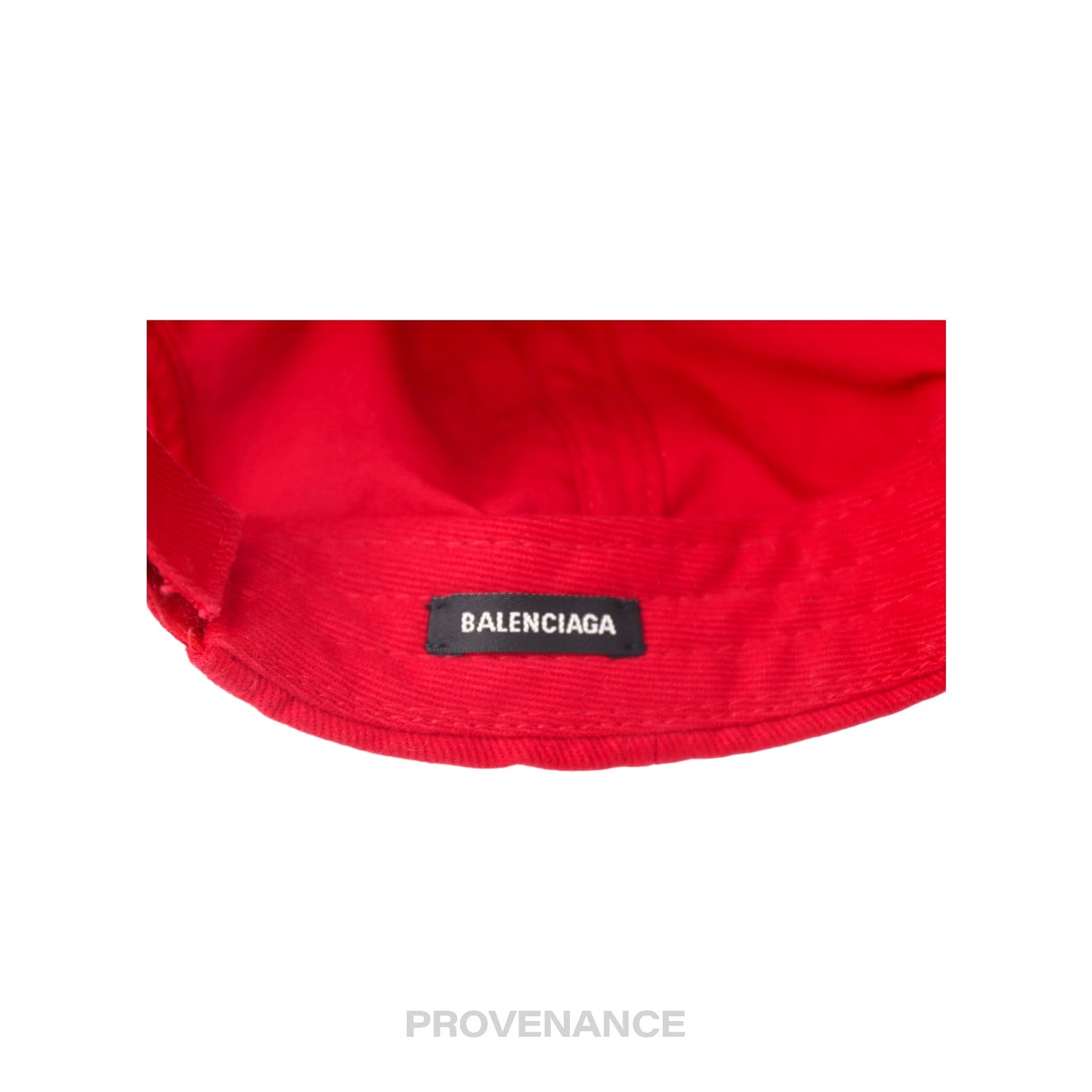 🔴 Balenciaga Embroidered Logo Cap - Red