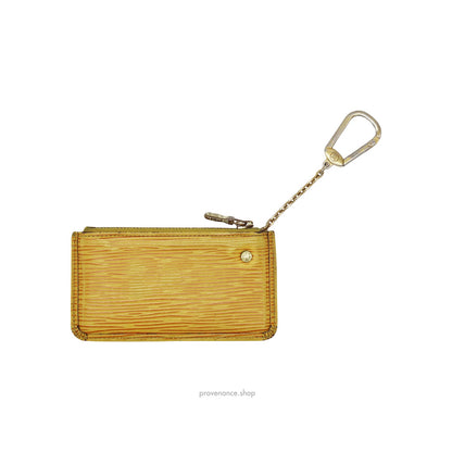 🔴 Louis Vuitton Key Pouch Cles - Tassil Yellow Epi Leather