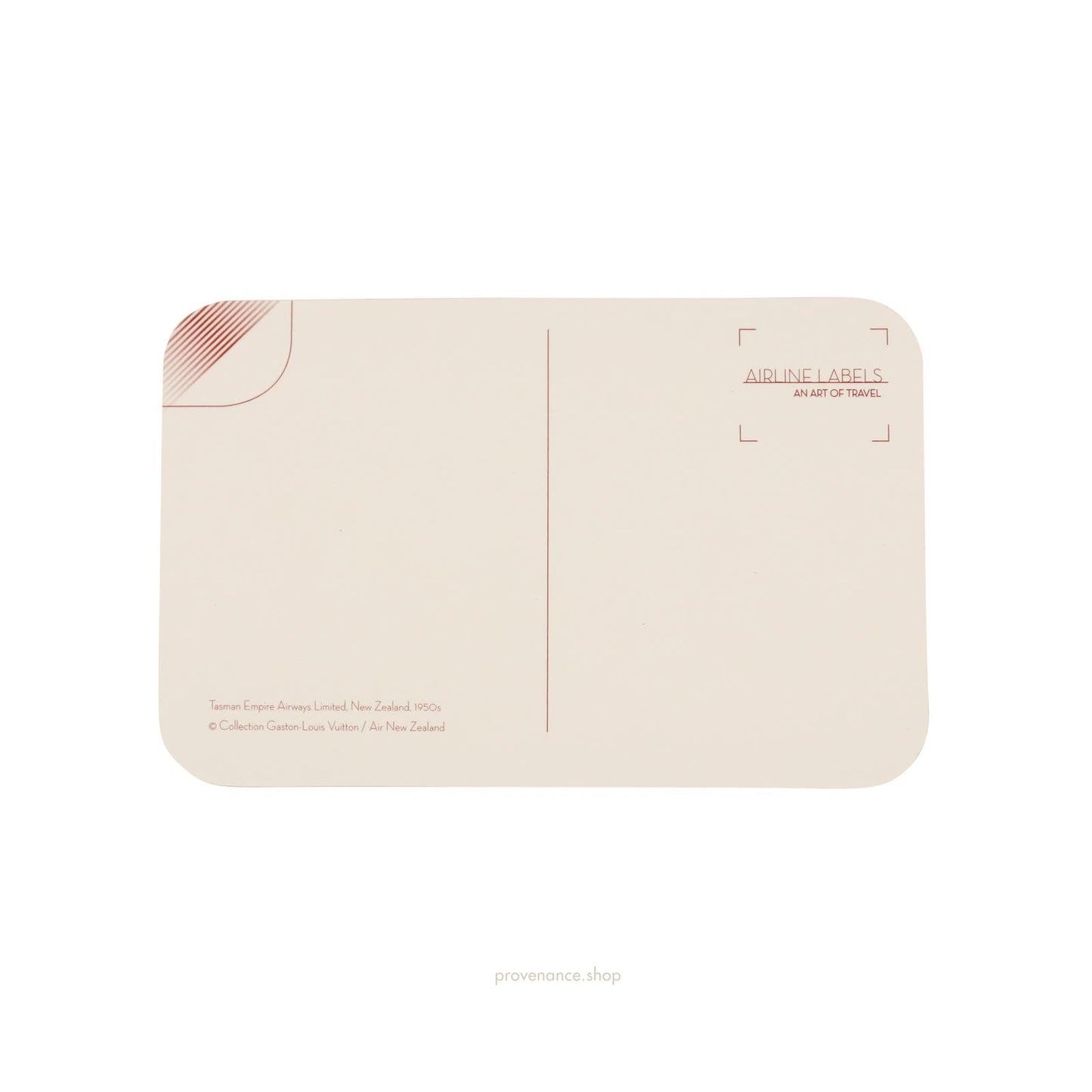 🔴Airline Label Postcard Sticker- TEAL