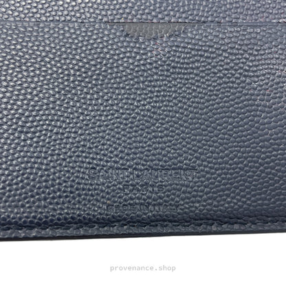 🔴 Saint Laurent Paris SLP Bifold Wallet - Navy