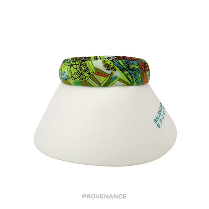 🔴 Balenciaga Botanical Floral Golf Visor - White