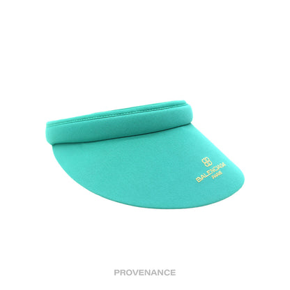 🔴 Balenciaga BB Logo Embroidered Visor - Turquoise