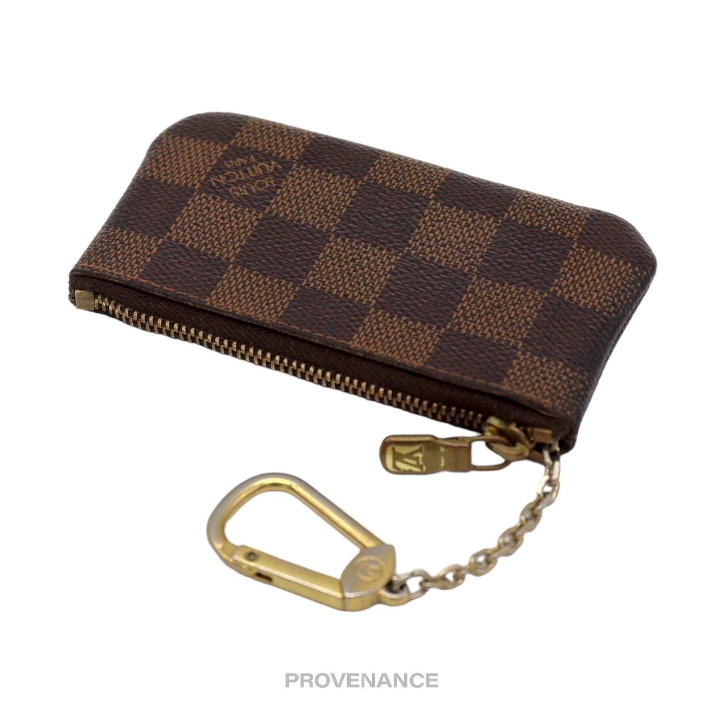 🔴 Louis Vuitton Key Pouch Cles -  Damier Ebene