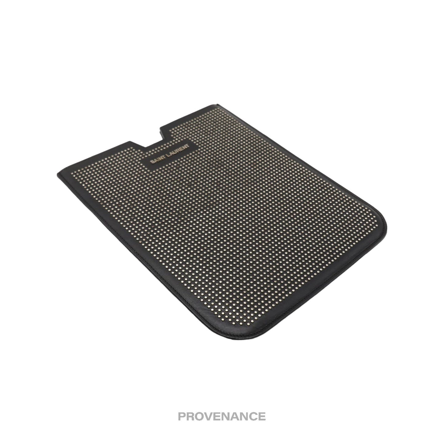 🔴 Saint Laurent Paris SLP iPad Case - Studded Black Leather