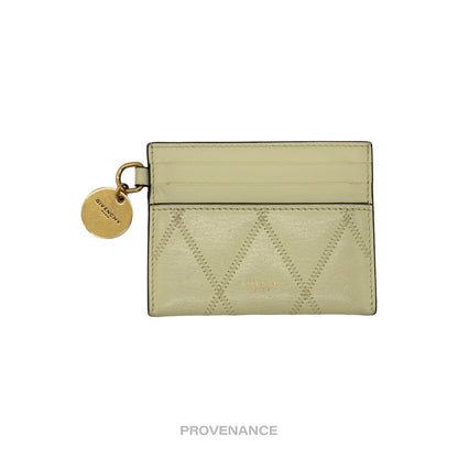 🔴 Givenchy Card Holder Wallet - Quilted Ivory Leather