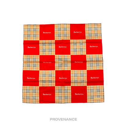 🔴 Burberry Nova Check Logo Scarf 50 - Burberrys Checkered