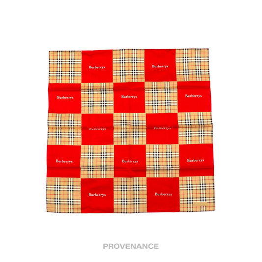 🔴 Burberry Nova Check Logo Scarf 50 - Burberrys Checkered