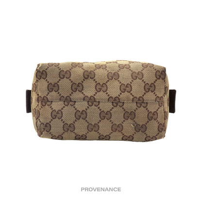 🔴 Gucci Zip Pouch - GG Canvas Brown