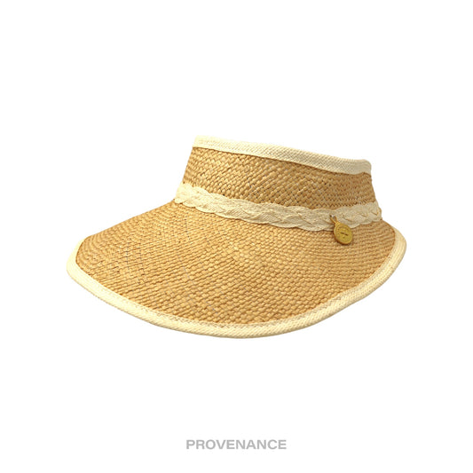 🔴 Balenciaga Wicker Visor - Straw