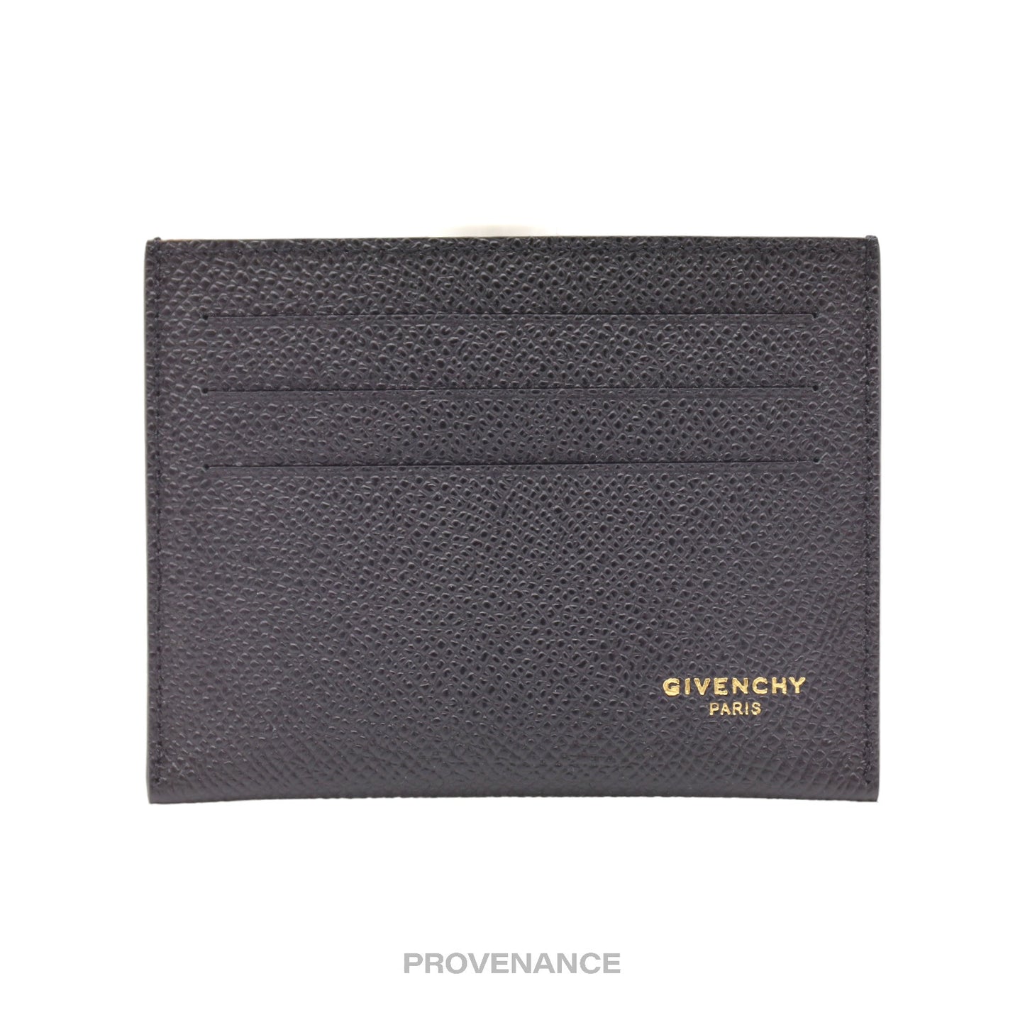 🔴 Givenchy 3CC LogoCard Holder  - Black Leather