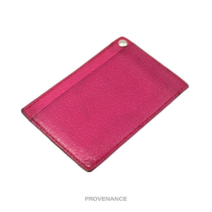 🔴 Hermes Sellier Card Holder Wallet - Pink Leather