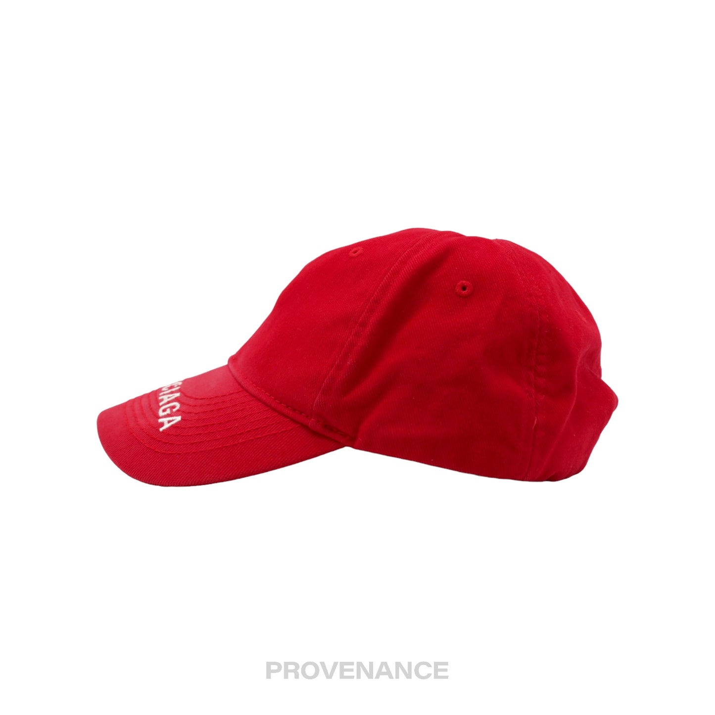 🔴 Balenciaga Embroidered Logo Cap - Red