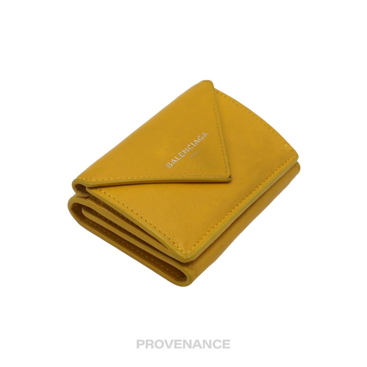 🔴 Balenciaga Papier Mini Wallet - Yellow