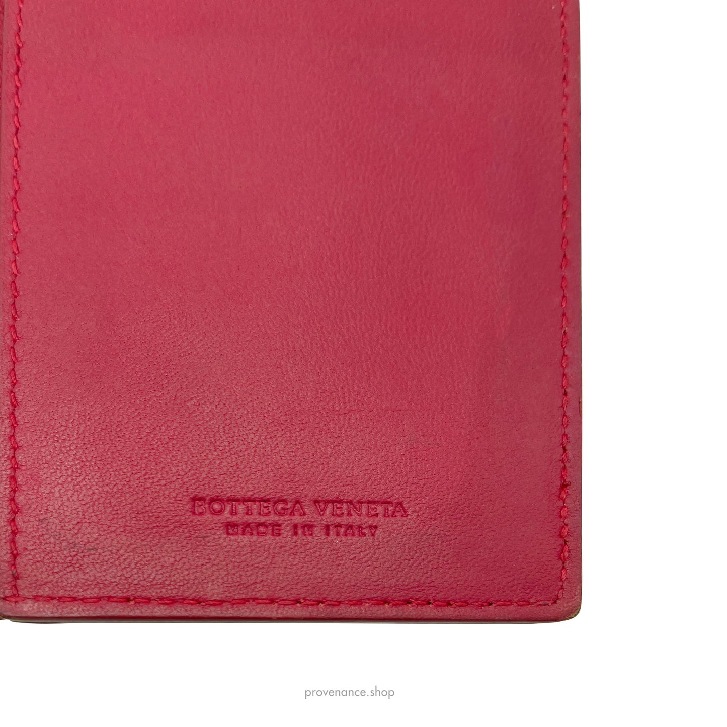 🔴 Bottega Veneta Pocket Organizer Wallet - Raspberry