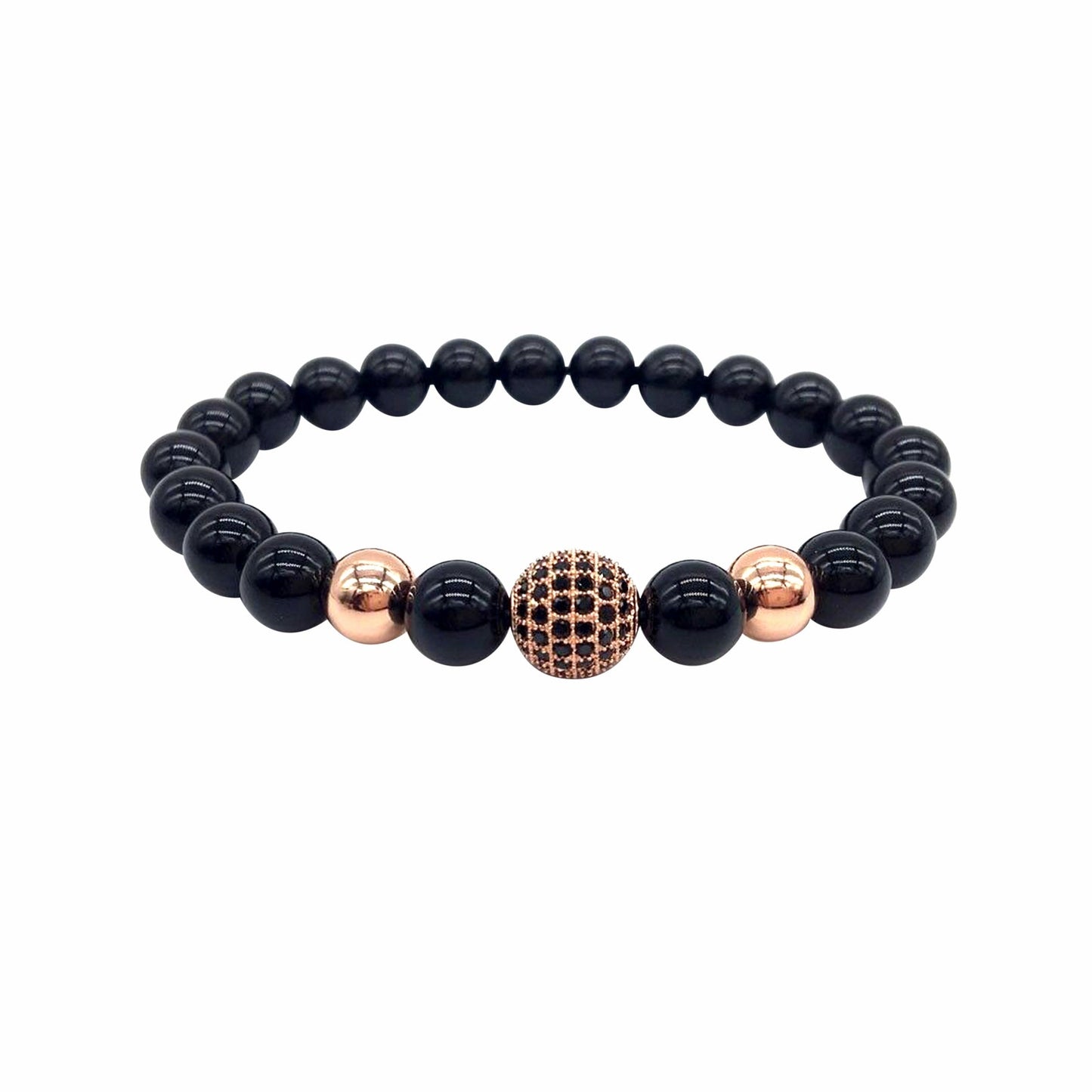 🔴 Bracelet - Rose Gold Globe Pavé Shambala