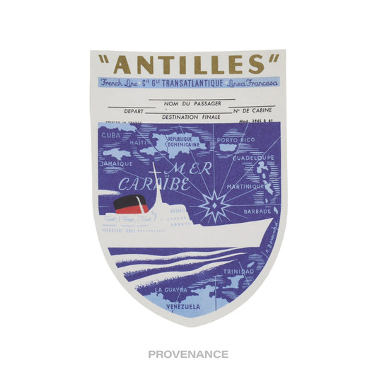 🔴 Louis Vuitton Ocean Liner Sticker Postcard - Antilles