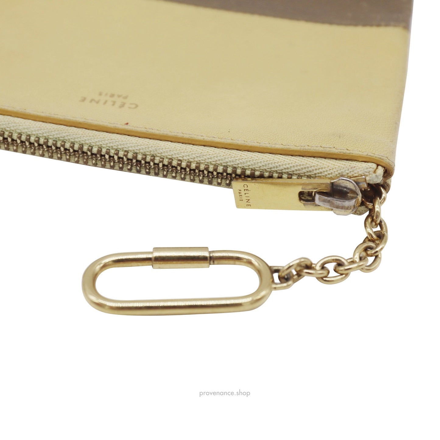 🔴 Celine Key Pouch Cles - Olive Drab/Cream