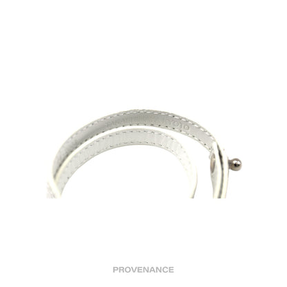 🔴 Goyard Double Wrap Bracelet - White Goyardine