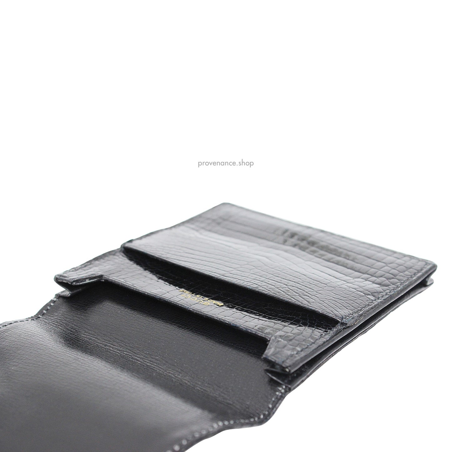 🔴 Gucci Cardholder Wallet - Black Crocodile