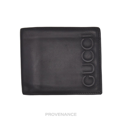 🔴 Gucci Embossed Bifold Wallet - Black