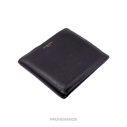 🔴 Givenchy 8CC Logo Bifold Wallet - Black Grained Leather