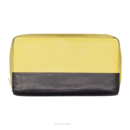 🔴 Celine Multifunction Zip Wallet - Yellow/Black