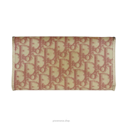 🔴 Dior  Long Wallet - Dior Trotter Oblique 2 Pink