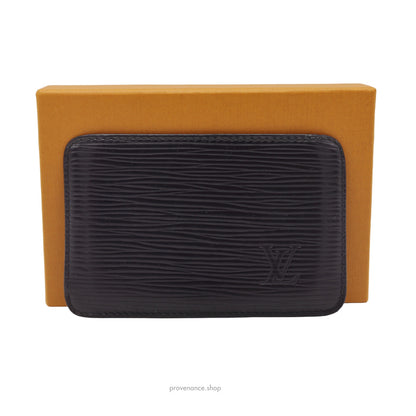 🔴 Louis Vuitton Card Holder Wallet - Black Epi Leather