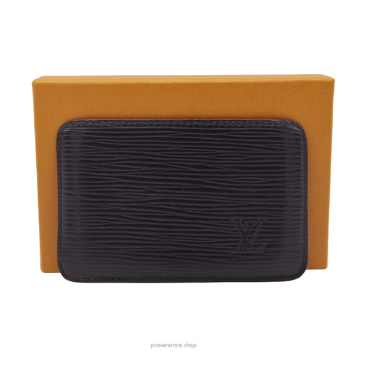 🔴 Louis Vuitton Card Holder Wallet - Black Epi Leather