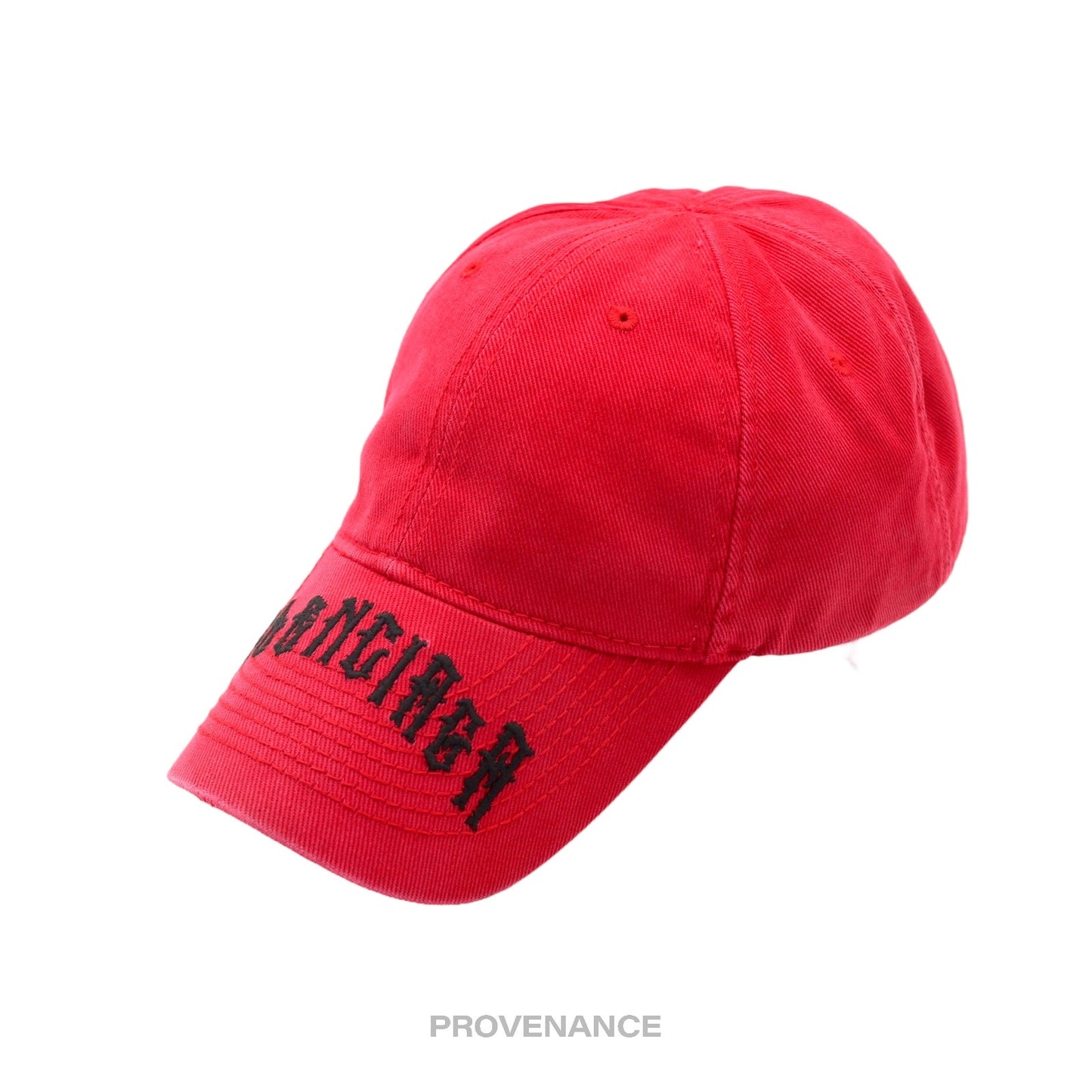 🔴 Balenciaga Tattoo Embroidered Logo Cap - Red