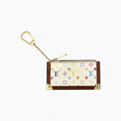 🔴 Louis Vuitton x Takashi Murakami Key Pouch Cles -  White