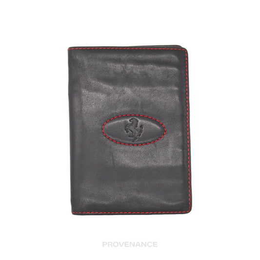 🔴 Tod's x Ferrari Tall Bifold Wallet - Oxblood Leather