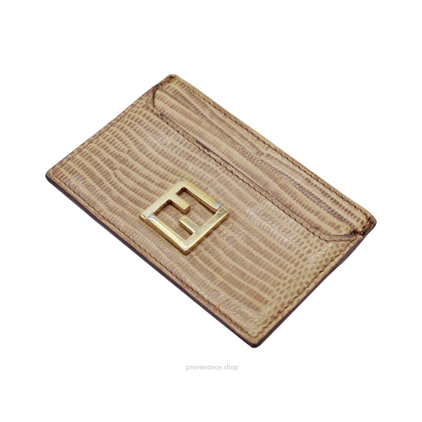 🔴 Fendi FF Card Holder - Lizard